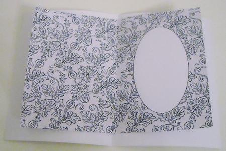 Floral Blue White Insert by Pam Stubley