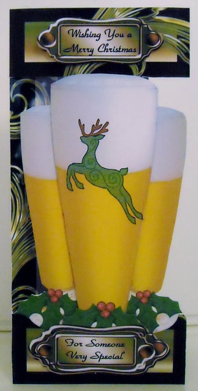 The Perfect Christmas Pint - Dl I Card by Pam Stubley