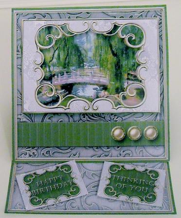 Weeping Willows Framed Art Easel Card Mini Kit by Pam Stubley