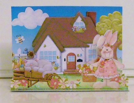 Cottage Garden Free Standing Pop Up Card Kit by Pam Stubley