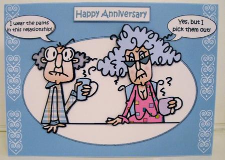 Stella and Gus with His Anniversary Pants by Pam Stubley