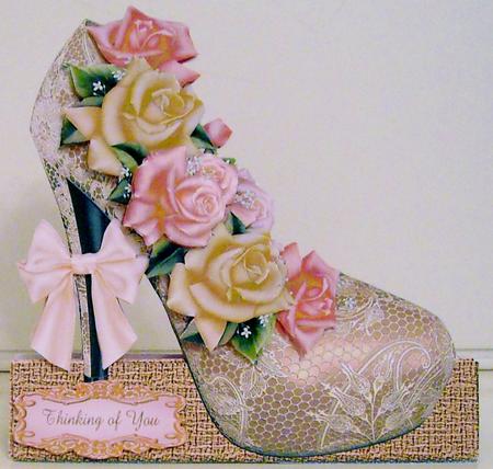Champagne Shaped Shoe Shaped Card Mini Kit by Pam Stubley