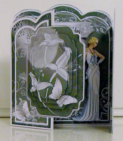 Lovely Art Deco Lady in White Gate Fold Kit by Pam Stubley