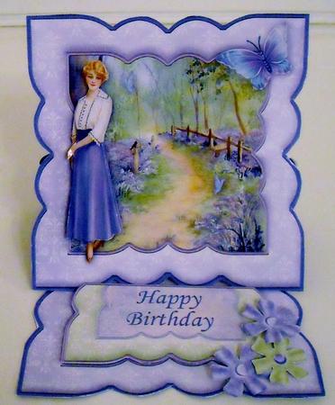 Butterflies in Bluebell Wood Easel Card Kit by Pam Stubley