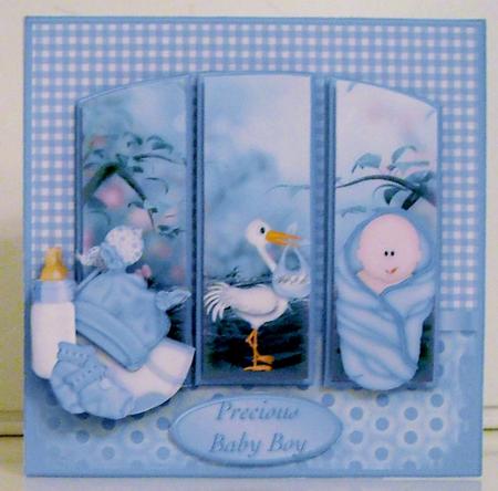 Blue Bundle of Joy Panel Card Mini Kit by Pam Stubley