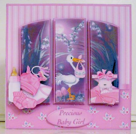 Pink Bundle of Joy Panel Card Mini Kit by Pam Stubley