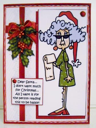 Stella is Being Nice This Christmas Quick Card by Pam Stubley