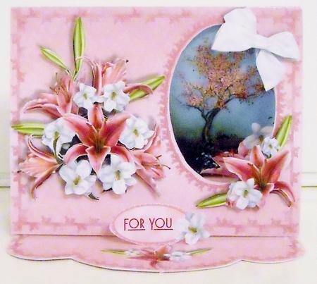 C-thru Easel 3D Card Kit - Lilies & Cherry Tree by Pam Stubley