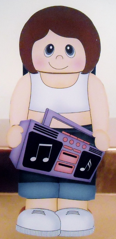 3D on the Shelf Card Kit - Little Fitness Zumba Lady Sofia by Pam Stubley