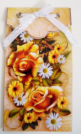 Fall Roses Gift Card Money Envelope Mini Kit by Pam Stubley
