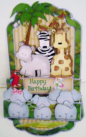 Easel Stepper 3D Card Kit - a Wild Birthday! by Pam Stubley