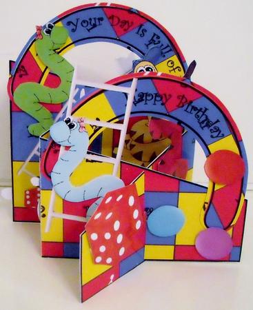 Snakes N Ladders - 3D Cascade Card Kit by Pam Stubley