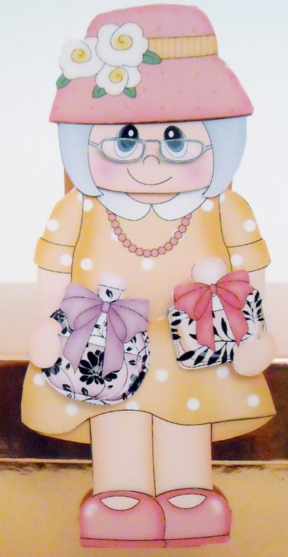 3D on the Shelf Card Kit - Gossip Galz - Perfumed Patti by Pam Stubley
