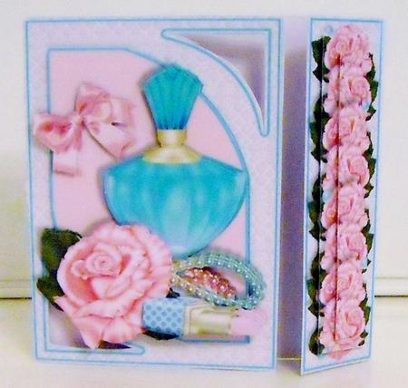 Offset Gatefold Card Kit - Perfume & Roses by Pam Stubley