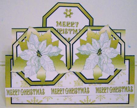 Double Tent - Gold Poinsettias by Pam Stubley