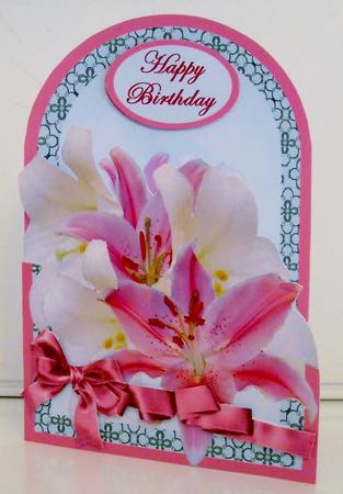 Cutaway Pink& White Lilies by Pam Stubley