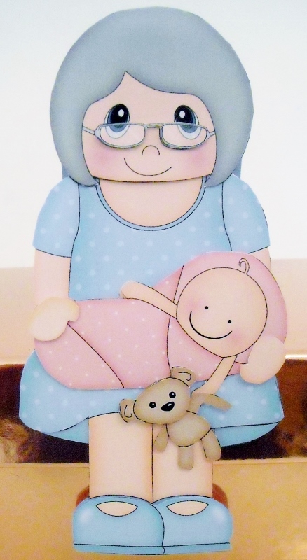3D on the Shelf Card Kit - June New Grandma of Baby Girl by Pam Stubley