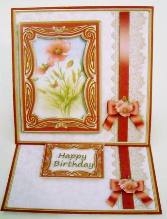 Poppies Framed Art Easel Card Mini Kit by Pam Stubley