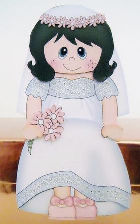 3D on the Shelf Card Kit - Little Bride Lottie by Pam Stubley