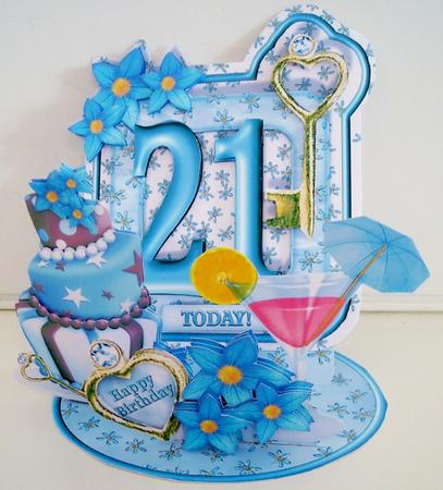 Giant Easel Tableau 3D Card Kit - 21 Today by Pam Stubley