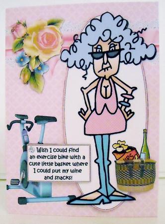 Stella and Her Exercise Bike Quick Card by Pam Stubley