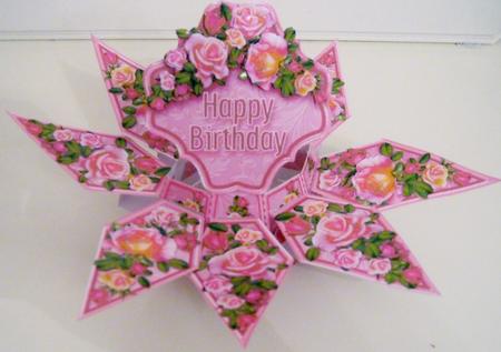 Floral Surprise Card Kit Pink Roses by Pam Stubley