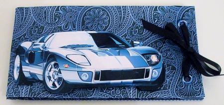 Periwinkle Blue Paisley Gift Card Money Envelope by Pam Stubley