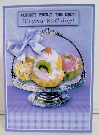 Lilac Cream Cake Heaven Decoupage Birthday, Weight Loss by Pam Stubley