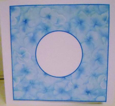 Hydrangea Flowers Blue Insert 8x8 by Pam Stubley