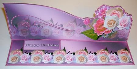 Coloured Roses Large Dl Easel Mini Kit by Pam Stubley
