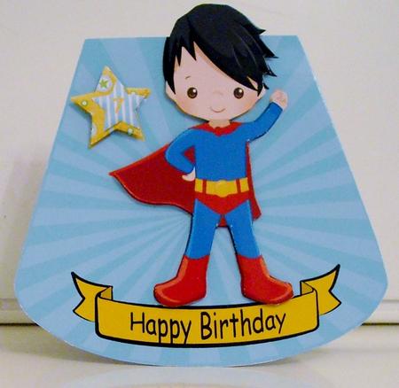 Super Hero No 5 Wobble Card Boy Age 3-8 by Pam Stubley