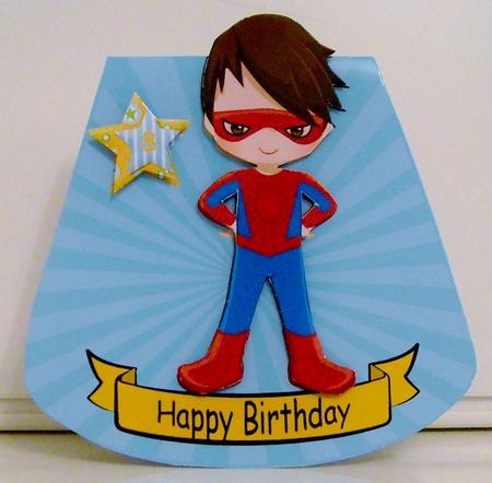 Super Hero No 6 Wobble Card Boy Age 3-8 by Pam Stubley