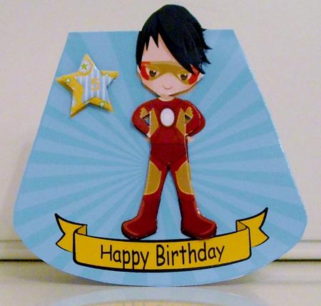 Super Hero No 8 Wobble Card Boy Age 3-8 by Pam Stubley