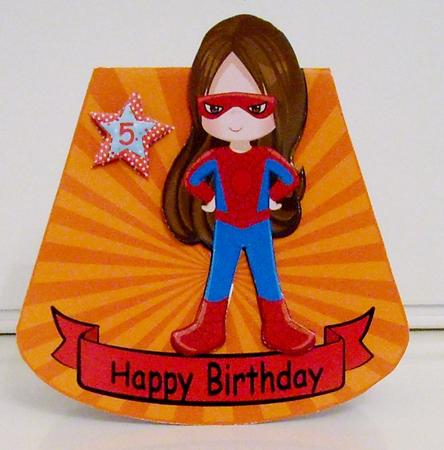Super Hero No 8 Wobble Card Girl Age 3-8 by Pam Stubley