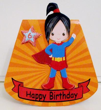 Super Hero No 5 Wobble Card Girl Age 3-8 by Pam Stubley