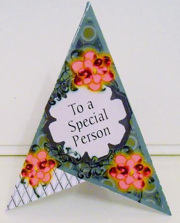 Teepee Card - Pink Florals 2 by Pam Stubley