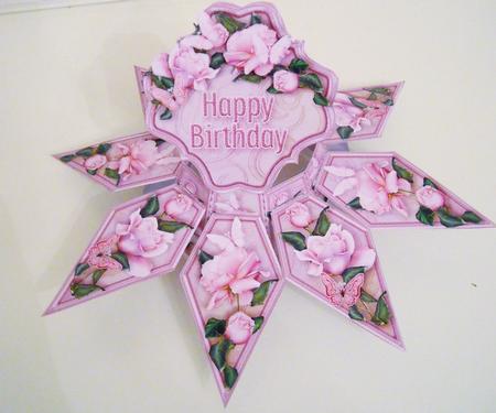 Floral Surprise Card Kit Pink Roses & Butterflies by Pam Stubley