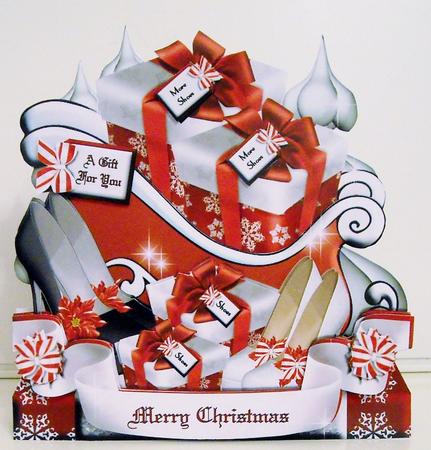 Santa Sleigh - Shoes by Pam Stubley