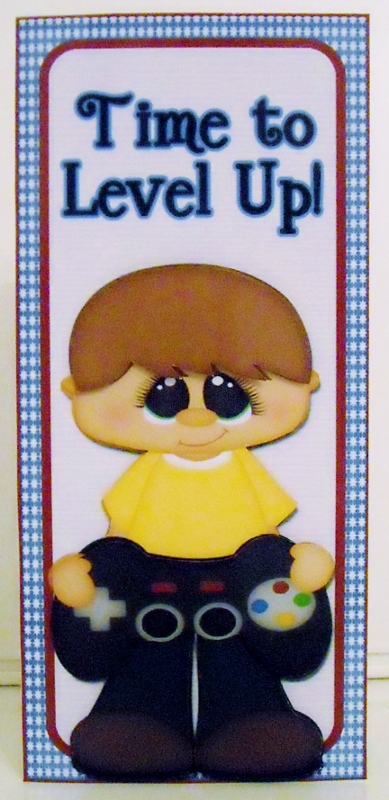 Gamer Guy Blue Dl Card by Pam Stubley