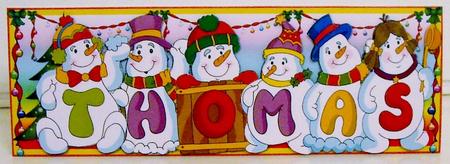 Snowmen Names Large Dl - Thomas by Pam Stubley