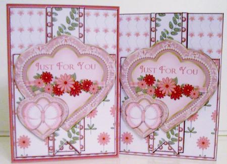Heart Frame Sketch - Pink Floral with Butterfly by Pam Stubley