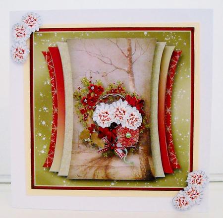 Shabby Christmas - Curved Layers Card Mini Kit by Pam Stubley