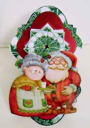 Santa's Cookies - 3D Teabag Easel Bracket Card Kit by Pam Stubley