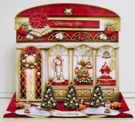 Red Christmas Festive Shop Card Kit by Pam Stubley