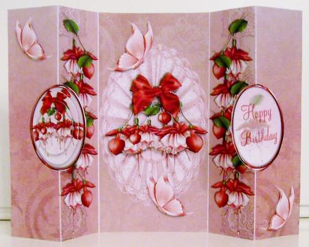 Fushia Flutters Double No Holes Fold Mini Kit by Pam Stubley