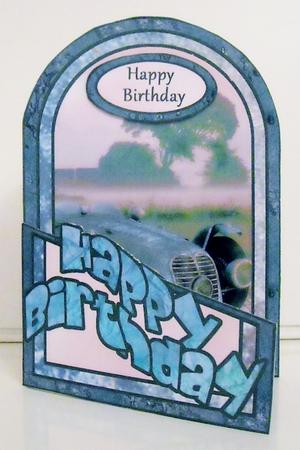 Cutaway Card - Old Blue Racer by Pam Stubley