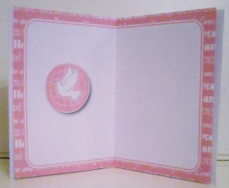 Peace, Hope and Love Pink Insert by Pam Stubley