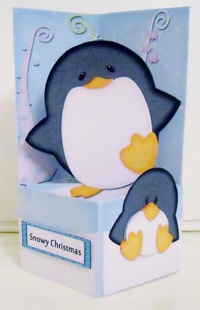 Pop Out Box Card Penguin by Pam Stubley