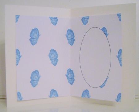 Gingham Butterfly Blue Insert by Pam Stubley