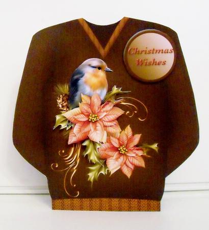 Little Robin - Christmas Jumper Card Mini Kit by Pam Stubley